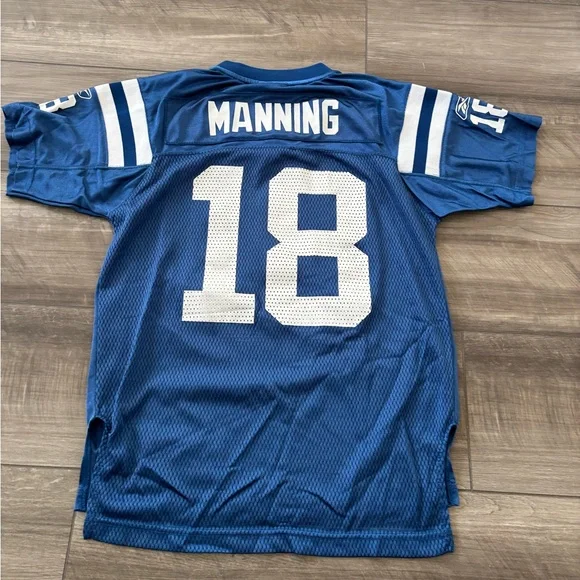 Indianapolis Colts Reebok NFL Football Jersey Payton Manning 18 Size M Youth - Picture 2 of 6